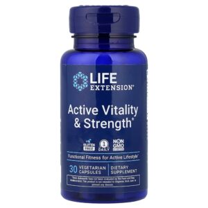 Life Extension - Active Vitality & Strength Vitalidade e Força Ativas 30 Cápsulas Vegetarianas