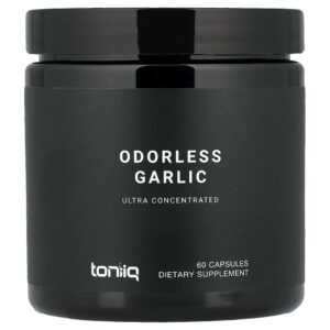 Toniiq - Alho Inodoro Ultraconcentrado 60 Cápsulas (500 mg por Cápsula)