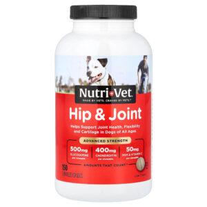 8-366.jpg NutriVet - Quadril e Articulações Força Avançada Para Cães Todas as Idades Fígado 150 Gomas Mastigáveis