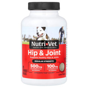 8-368.jpg NutriVet - Quadril e Articulações Potência Regular Para Cães Fígado 75 Comprimidos Mastigáveis