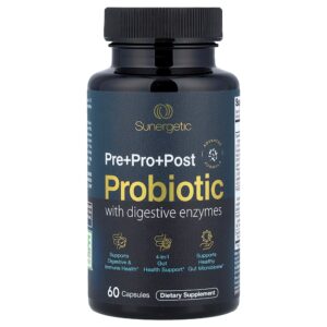 Sunergetic - Probiótico com Enzimas Digestivas 60 Cápsulas