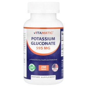 Vitamatic - Gluconato de Potássio 595 mg 250 Comprimidos