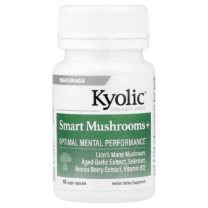 Kyolic - Specialty Series Smart Mushrooms+ 60 Cápsulas Veganas