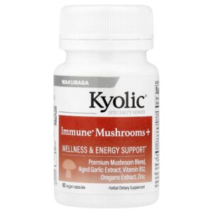 Kyolic - Immune Mushrooms+ 60 Cápsulas Veganas