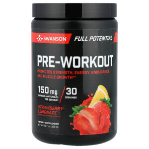 Swanson Vitamins - Pré-treino Full Potential Limonada com Morango 360 g