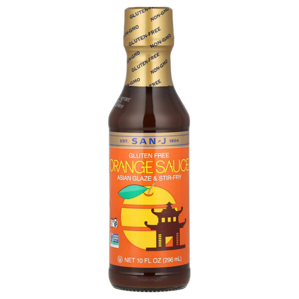 San-J - Molho de Laranja Glacê Asiático e Fritada com Óleo Sem Glúten 295 ml