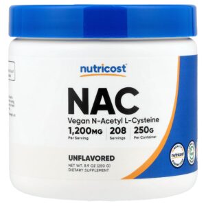 8-450.jpg Nutricost - NAC 1200mg Sem Sabor 250 g