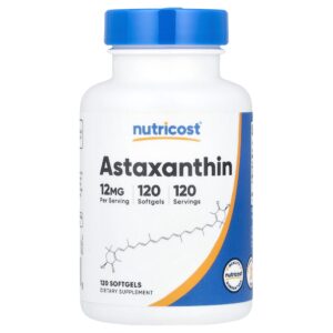 Nutricost - Astaxantina 12 mg 120 Cápsulas Softgel