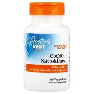 Doctor's Best - CoQ10 + Nattoquinase 60 Cápsulas Vegetais