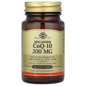 8-500.jpg Solgar - Megasorb CoQ-10 200 mg 30 Cápsulas Softgel