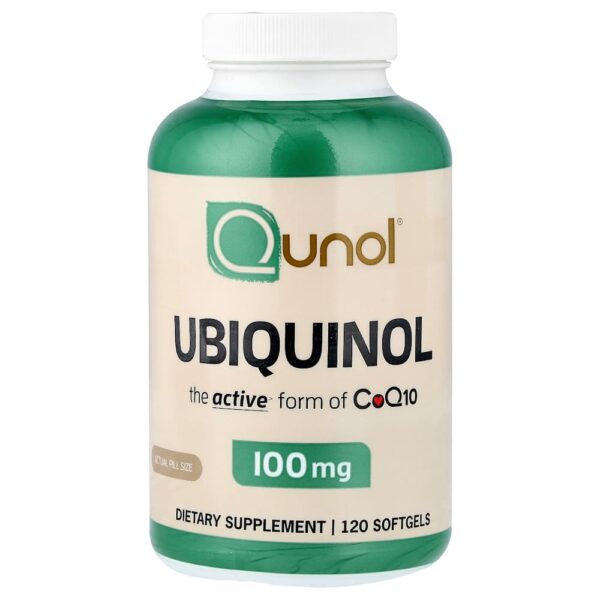 Qunol - Ubiquinol 100 mg 120 Cápsulas Softgel