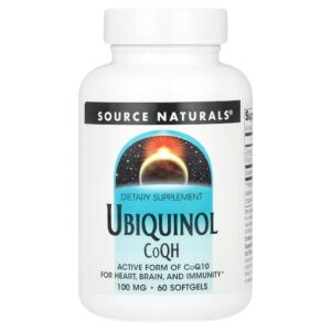 Source Naturals - Ubiquinol CoQH 100 mg 60 Cápsulas Softgel