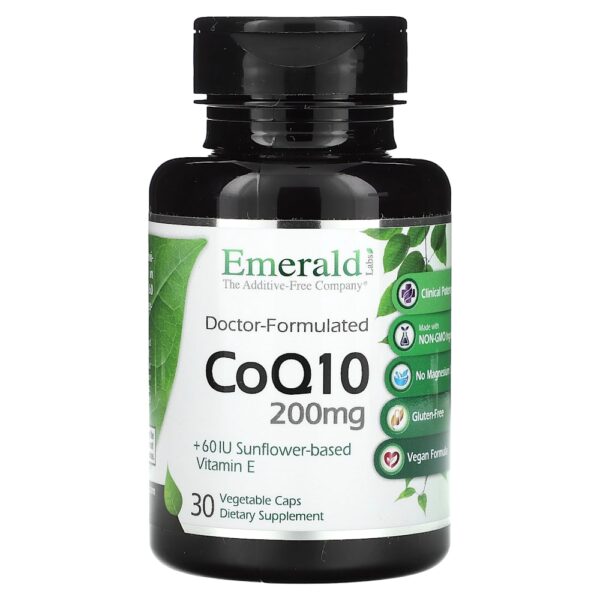 Emerald Laboratories - CoQ10 200 mg 30 Cápsulas Vegetais