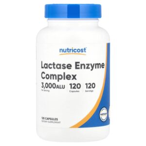 Nutricost - Complexo de Enzimas de Lactase 3.000 ALU 120 Cápsulas