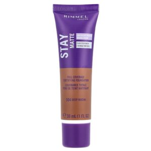 Rimmel London - Stay Matte Full Coverage Mattifying Foundation 504 Deep Mocha 30 ml