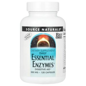 Source Naturals - Daily Essential Enzymes 500 mg 120 Cápsulas Vegetarianas