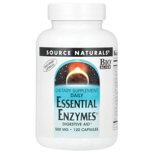 Source Naturals - Daily Essential Enzymes 500 mg 120 Cápsulas Vegetarianas