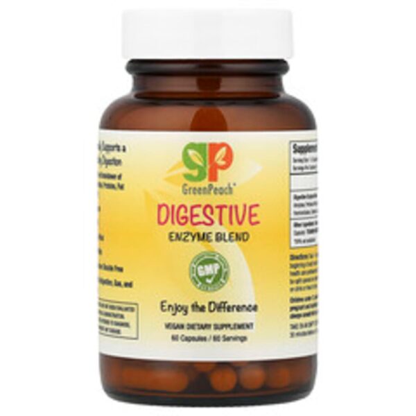 GreenPeach - Mistura de Enzimas Digestivas 60 Cápsulas