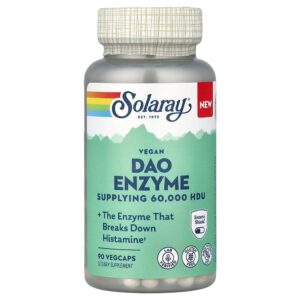 Solaray - Enzima Dao Vegana 60.000 HDU 90 VegCaps