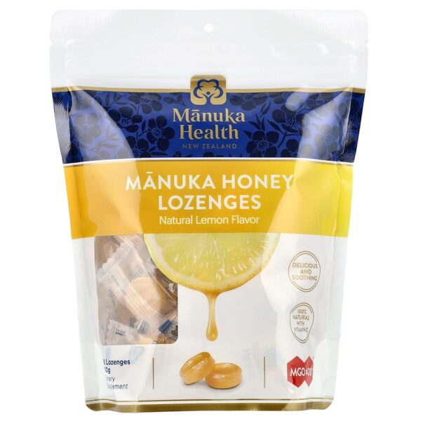 Manuka Health - Pastilhas de Mel de Manuka Limão Natural MGO 400+ 58 Pastilhas