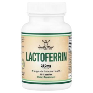 Double Wood Supplements - Lactoferrina 60 Cápsulas (125 mg por Cápsula)