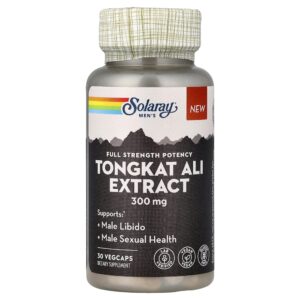 Solaray - Extrato de Tongkat Ali para Homens 300 mg 30 Cápsulas VegCaps