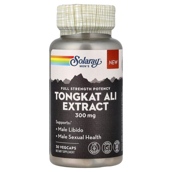 Solaray - Extrato de Tongkat Ali para Homens 300 mg 30 Cápsulas VegCaps