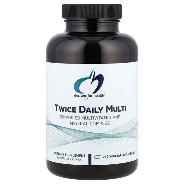 Designs For Health - Multivitamínico Duas Vezes ao Dia 240 Cápsulas Vegetarianas