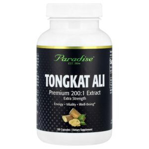 Paradise Herbs - Tongkat Ali 180 Cápsulas (250 mg por Cápsula)
