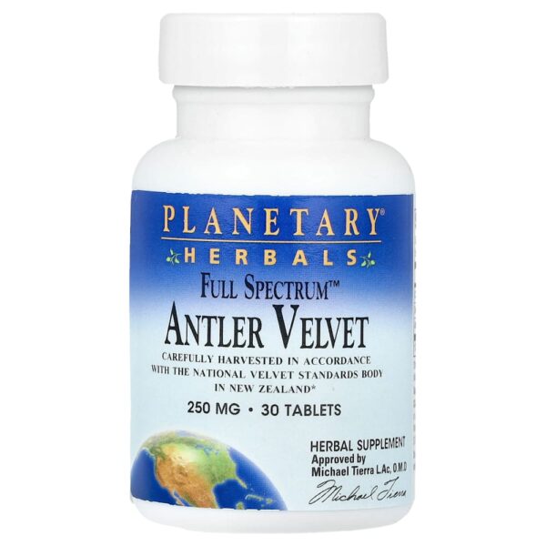 8-606.jpg Planetary Herbals - Full Spectrum Antler Velvet 30 Comprimidos (250 mg por Comprimido)