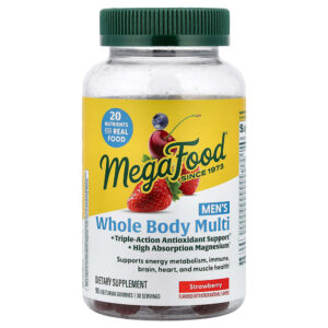 MegaFood - Multigomas para o Corpo Inteiro Sabor Morango 90 Gomas Vegetarianas