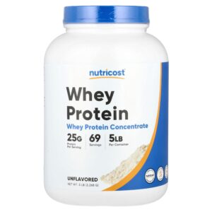 Nutricost - Concentrado de Proteína Whey Sem Sabor 2,268kg