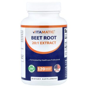 Vitamatic - Extrato 20:1 da Raiz de Beterraba 120 Cápsulas Vegetais (400 mg por Cápsula)