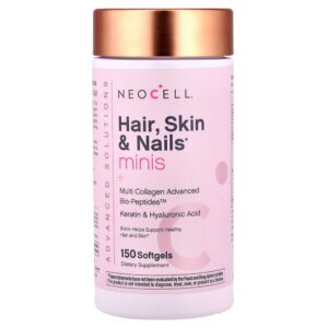 NeoCell - Advanced Solutions Cabelos Pele Unhas e Minis + Multicolágeno Advanced Bio-Peptides 150 Cápsulas Softgel
