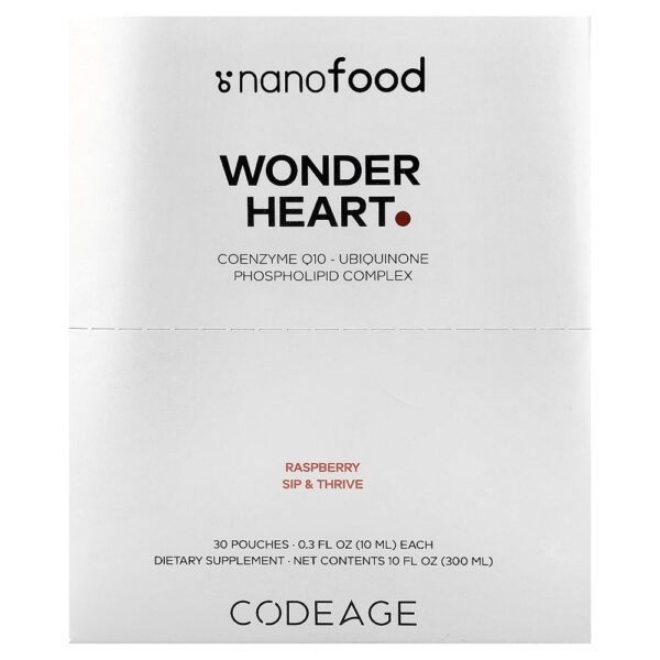 Codeage - Nanofood Wonder Heart Framboesa 30 Sachês 10 ml Cada