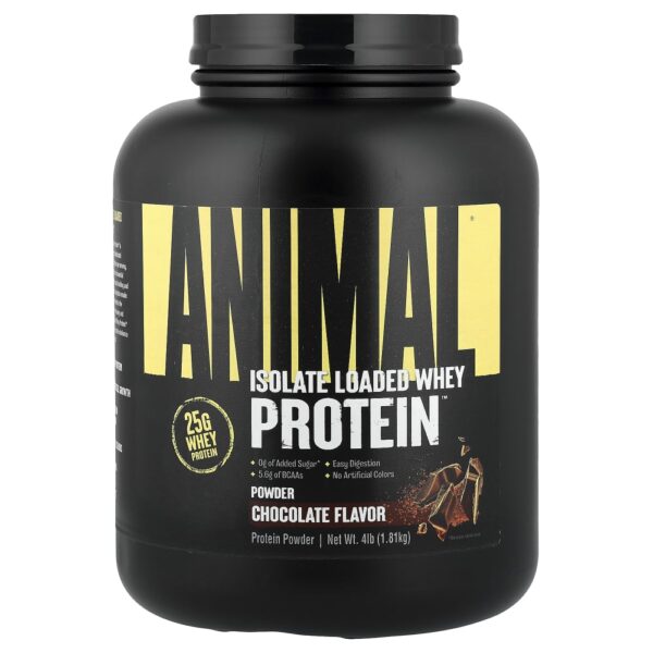 Animal - Isolate Loaded Whey Protein Isolado em Pó Sabor Gotas de Chocolate 1,81 kg