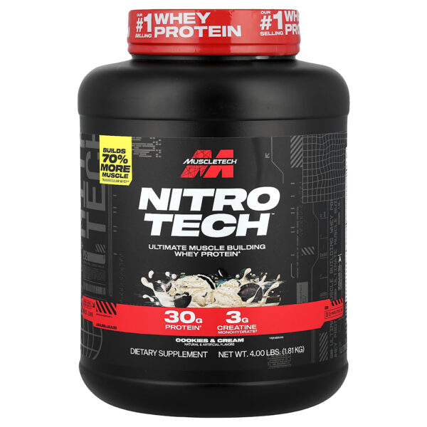 MuscleTech - Whey Protein Nitro-Tech Cookies e Creme 1,81 kg