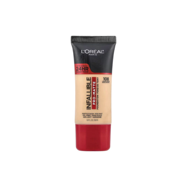 Infalível Base Pro-matte 108 Bege Caramelo 30 ml - L'Oréal