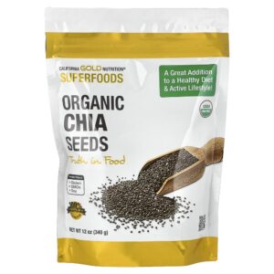 83-2.jpg California Gold Nutrition - Superfoods Sementes Orgânicas de Chia 340 g