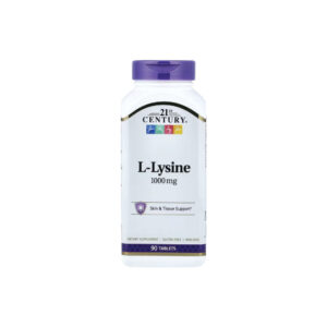 L-lisina 1000mg 90 Tabletes - 21st Century