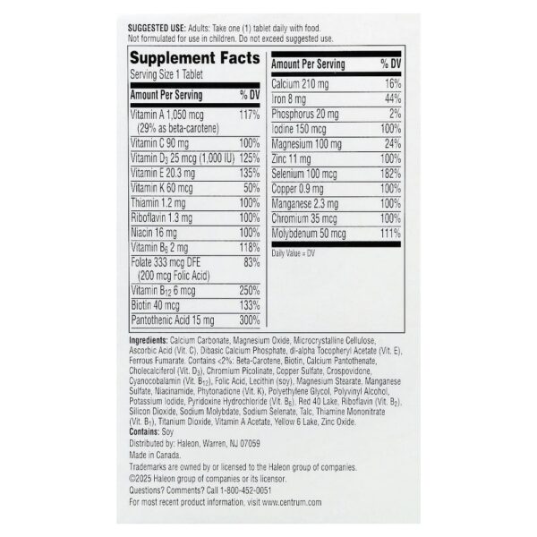 Centrum - Multivitamínico Completo para Homens 120 Comprimidos