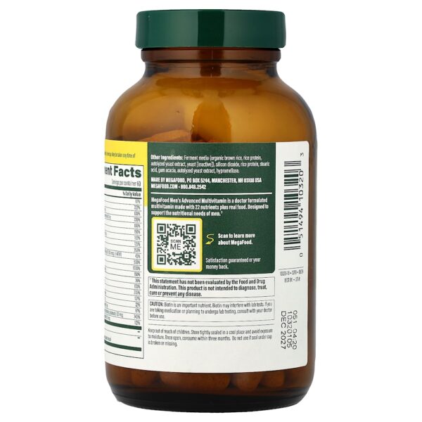 MegaFood - Multivitamínico para Homens 120 Comprimidos