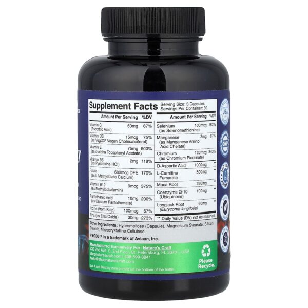 Nature's Craft - Men's Wellness Suporte à Fertilidade Masculina 90 Cápsulas