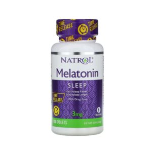 8f0809c2a2.jpg Melatonina 3mg Time Release com B6 - Natrol 100 tabletes