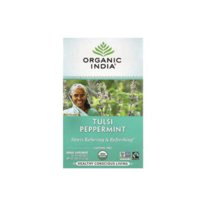 Chá Tulsi Peppermint Sem Cafeína 18 Saquinhos - Organic India