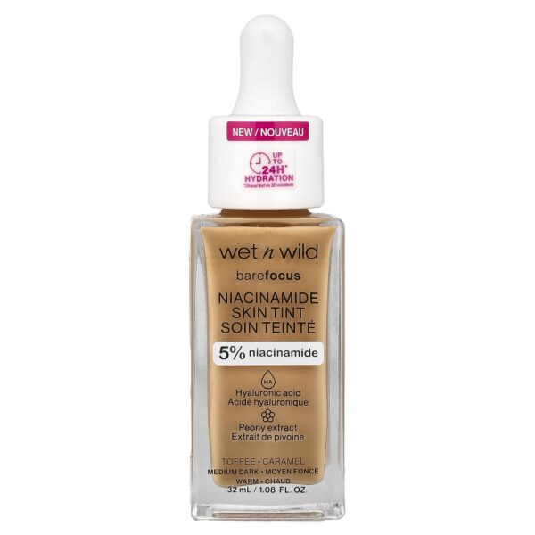 wet n wild - Bare Focus Skin Tint com Niacinamida 5% Tofe 32 ml