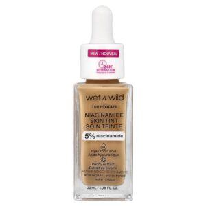 wet n wild - Bare Focus Skin Tint com Niacinamida 5% Bege Âmbar 32 ml