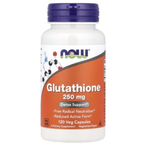 NOW Foods - Glutationa 250 mg 120 Cápsulas Vegetais