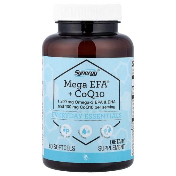 Vitacost - Synergy Mega EFA + CoQ10 60 Cápsulas Softgel