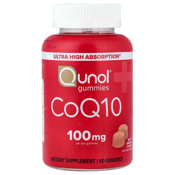 Qunol - Gomas de CoQ10 Laranja Intensa 60 Gomas (50 mg por Goma)